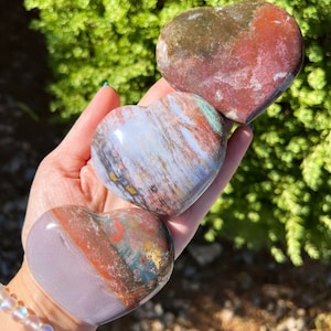 You Choose*Rainbow Ocean Jasper Hearts