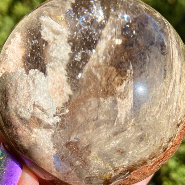 45mm Garden Quartz (Lodolite) Sphere w/stand 182g