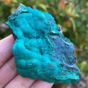 Clúster de malaquita botrioidal 64g, malaquita verde, cristal de malaquita, piedra de malaquita verde, malaquita botrioidal verde, regalo de cristal