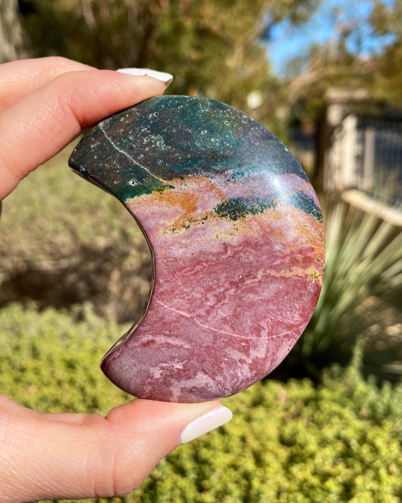 Pink Ocean Jasper Moon 148g
