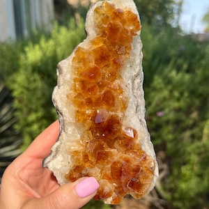 Citrine Crystal Cluster 2.6lb, Natural Citrine, Raw Citrine, Crystal Cluster, Quartz Cluster, Citrine on Matrix
