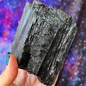 1.11lb Raw Black Tourmaline, Natural Black Tourmaline, Rough Tourmaline, Black Tourmaline Chunk, Black Tourmaline Rod, Tourmaline Log