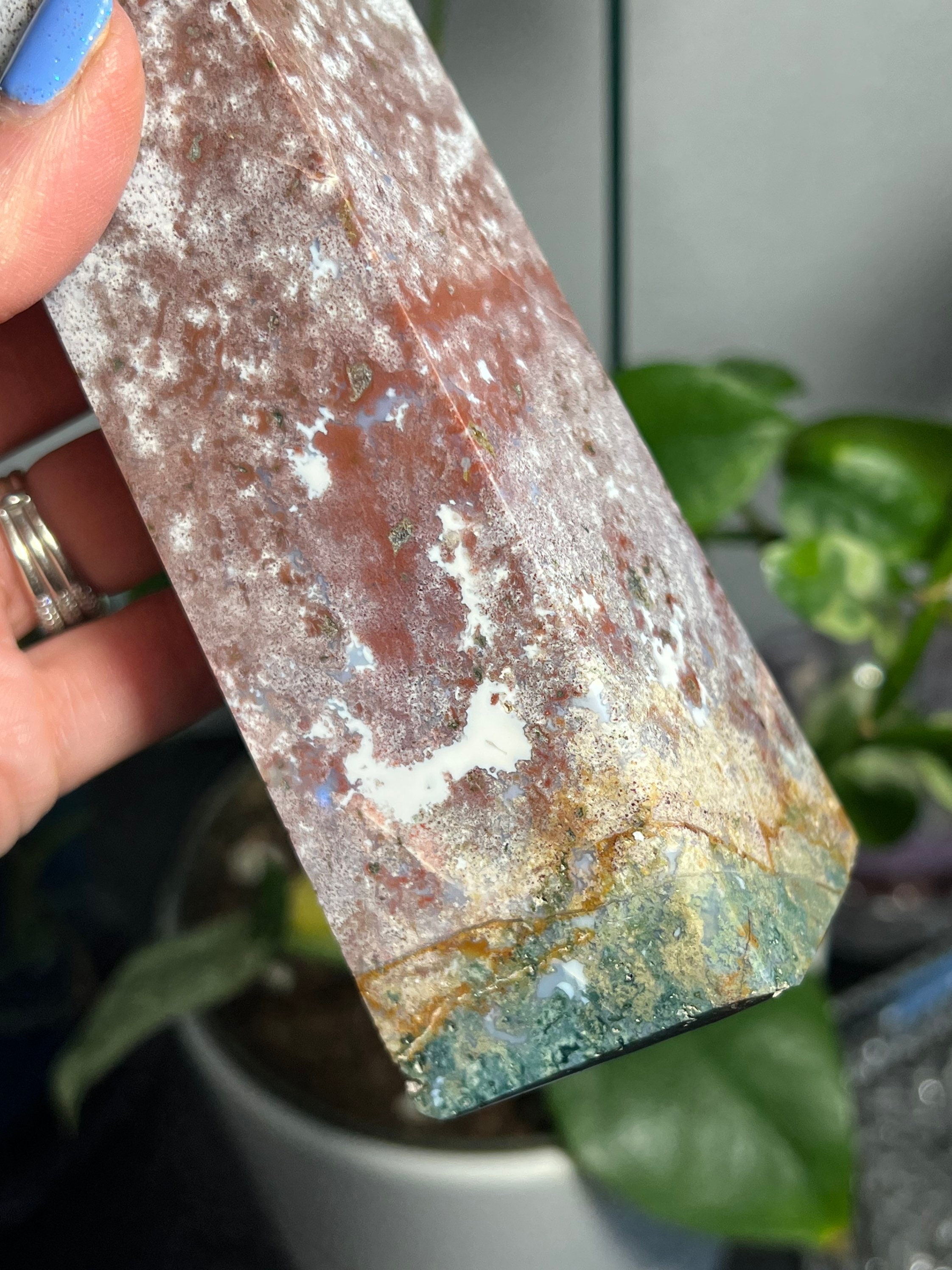 1.3 ポンドのレインボー オーシャン ジャスパー タワー、シー