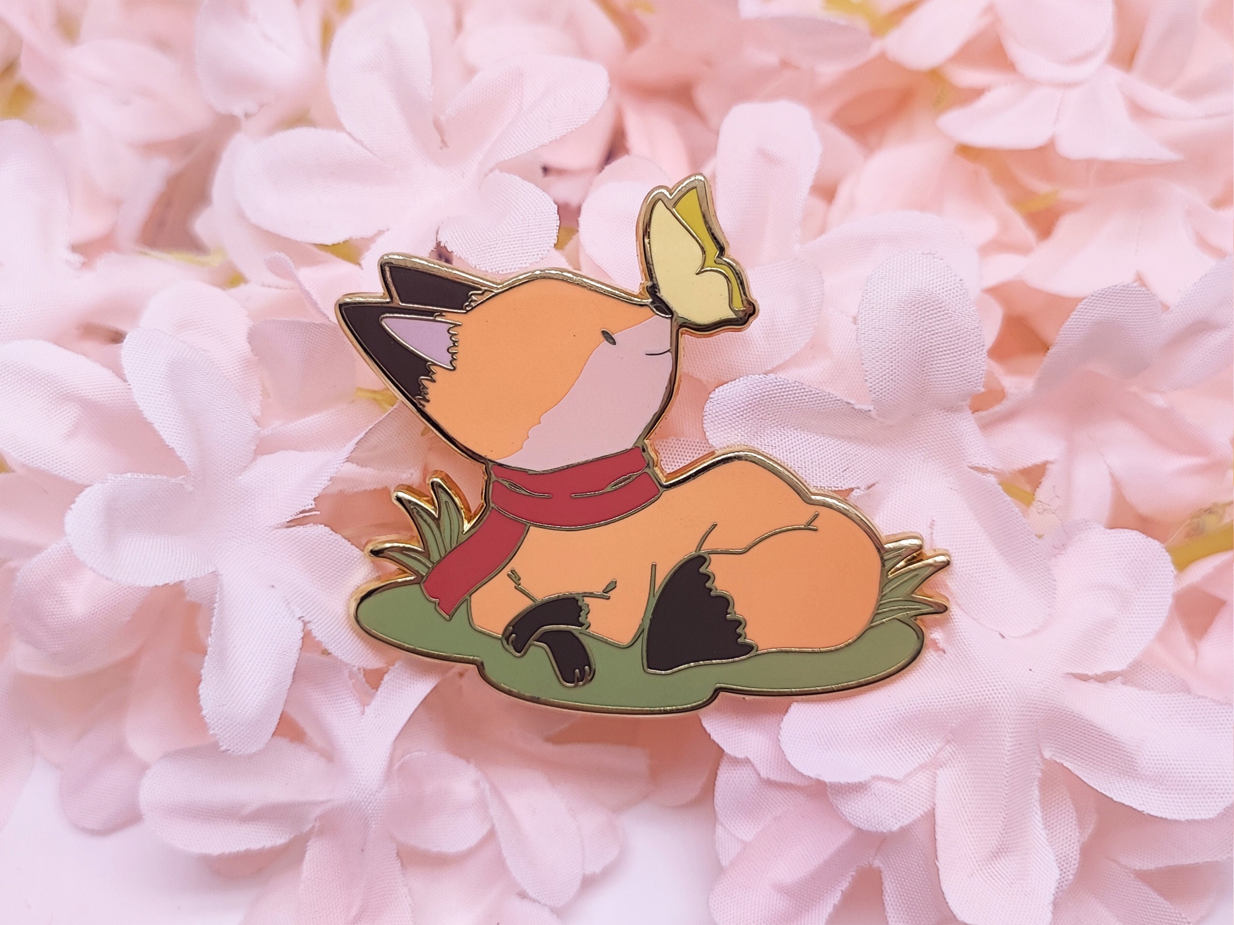 Buy Cute Fox Enamel Pin Cozy Autumn Friends Enamel Pins Kawaii