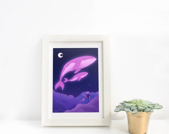 Cosmic Whales Print