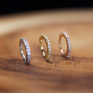 15 Gem, 20G Bendable Hoop Rings for Ear Cartilage, Eyebrow, Nose and More - Vital Body Jewelry