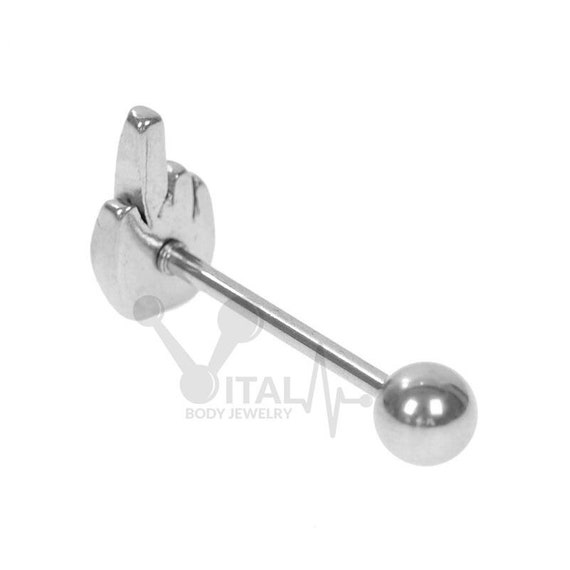 Middle finger tongue piercing deals