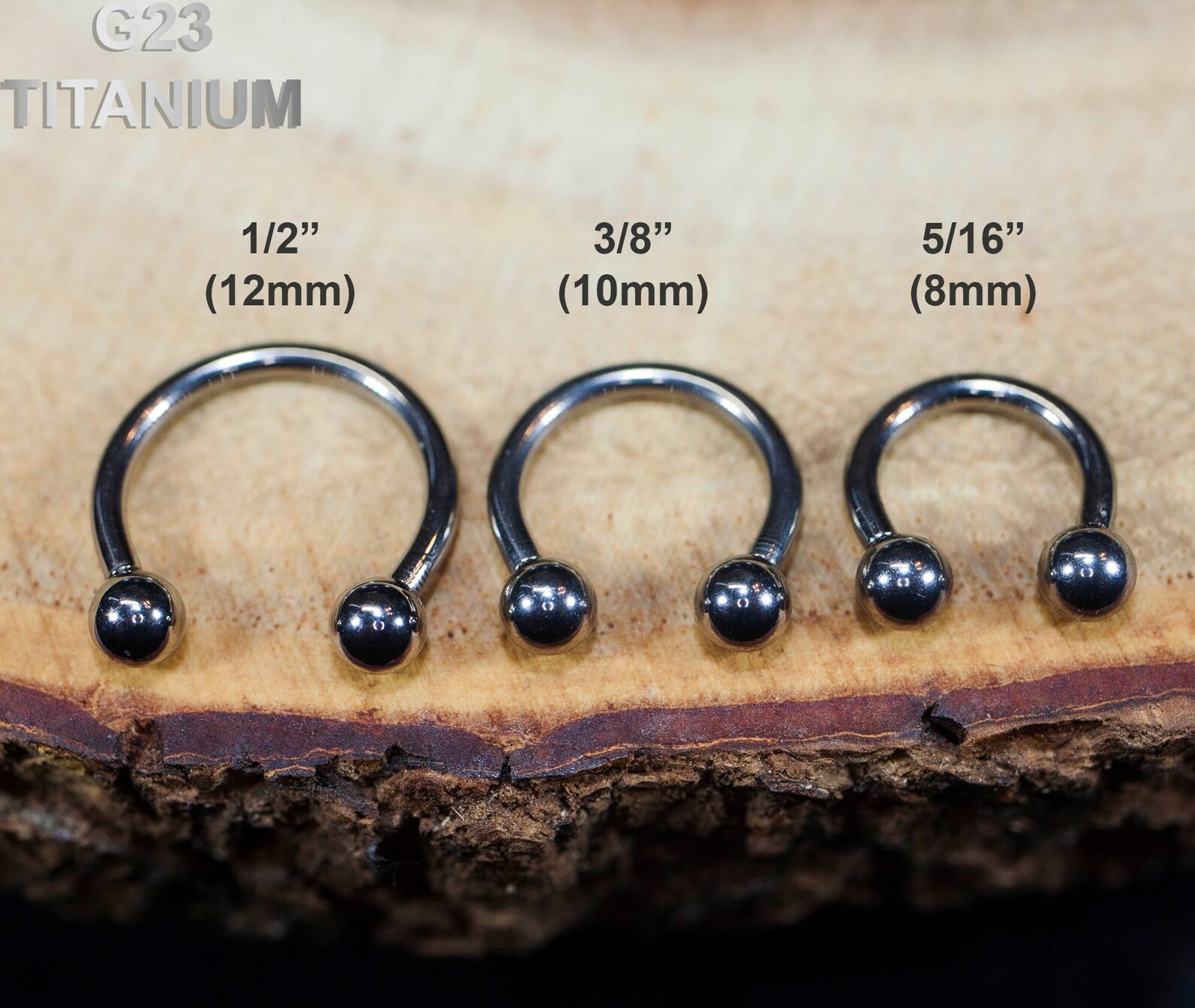 14G Titanium Internally Threaded Septum Ring Horseshoe Etsy