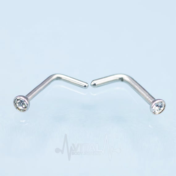 Stainless steel l shaped nose deals stud