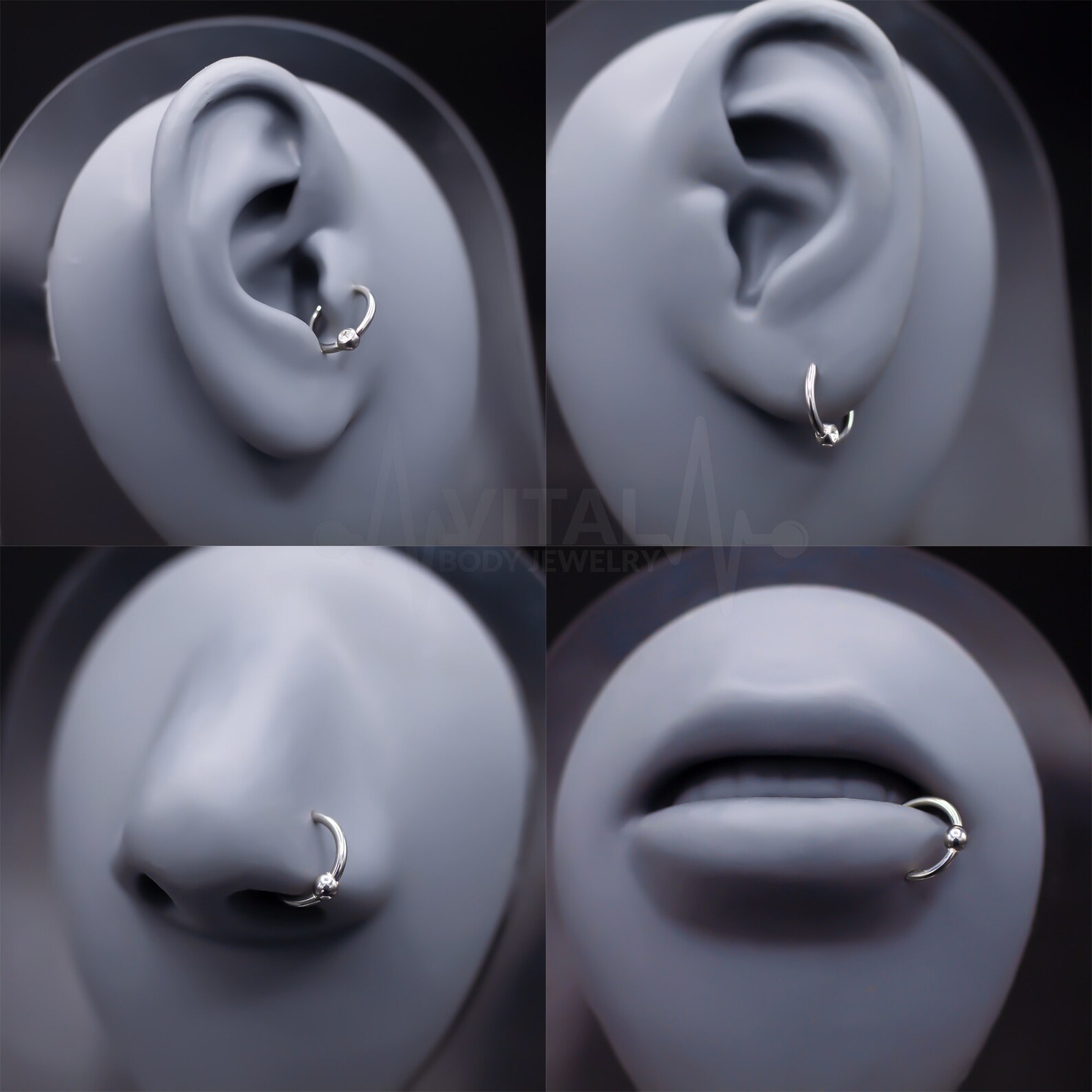 16G Hinged Captive Bead Nose Ring With Ball or CZ Gemfixed Etsy