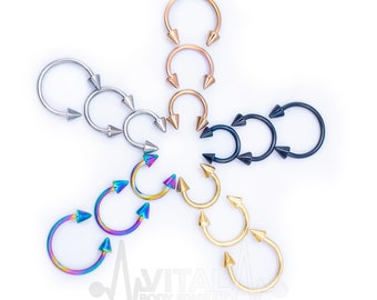 4 stücke Hufeisen Bar Circular Barbell Ring Augenbraue Lip Nase Kegel Spike 4 stücke Hufeisen Bar Circular Barbell Ring Augenbraue Lip Nase Kegel Spike