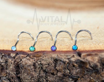 Opal Nose Ring | Etsy