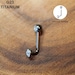14G G23 Titanium Vertical Hood, VCH Barbell, Internally Threaded - Vital Body Jewelry