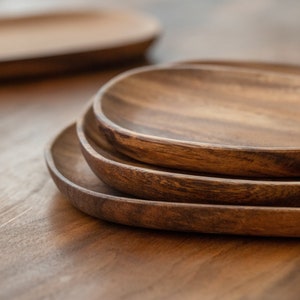 3 Pack Valet Tray Bundle, Coffee Trays, Serving Trays Table Natural Black Stained Oak W
