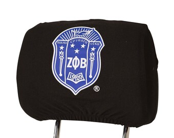 Zeta Phi Beta Headrest Cover (Black)