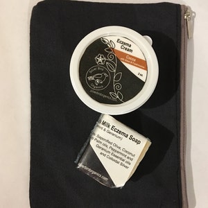 Travel duo/Sample size Cocoa Cream and Goat&#39;s Milk Soap Peppermint & Geranium