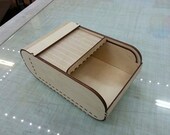 File Box, Roll Top Card File, Business Card Box, Fathers Gift, Man Cave, Wooden Box, Desk Storage, Office Storage