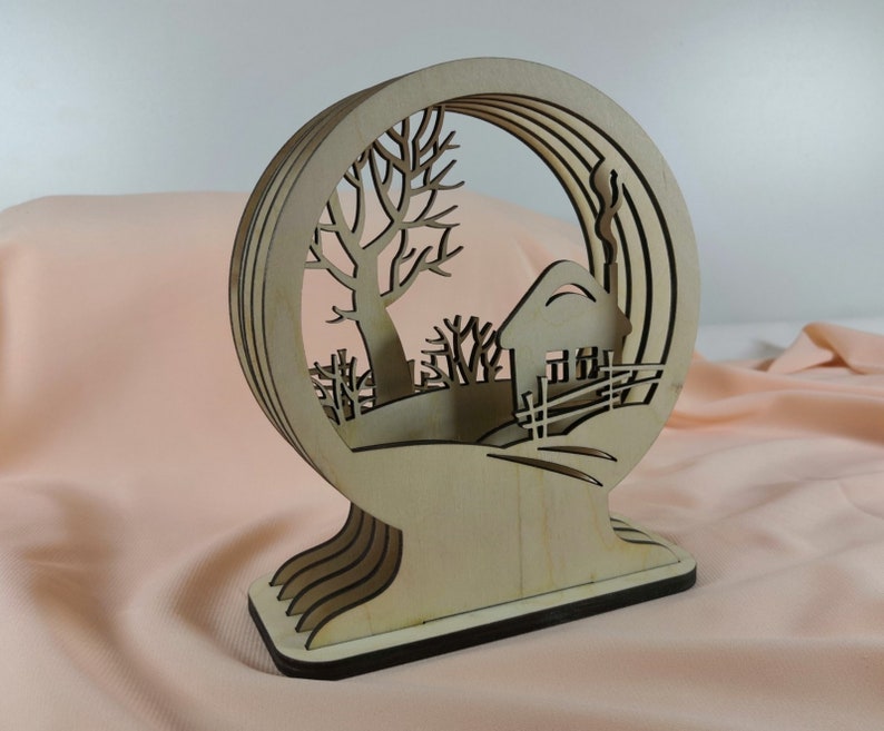 Winter Tunnel 3D Bild aus Sperrholz Xmas Dec Tunnel Winter | Etsy