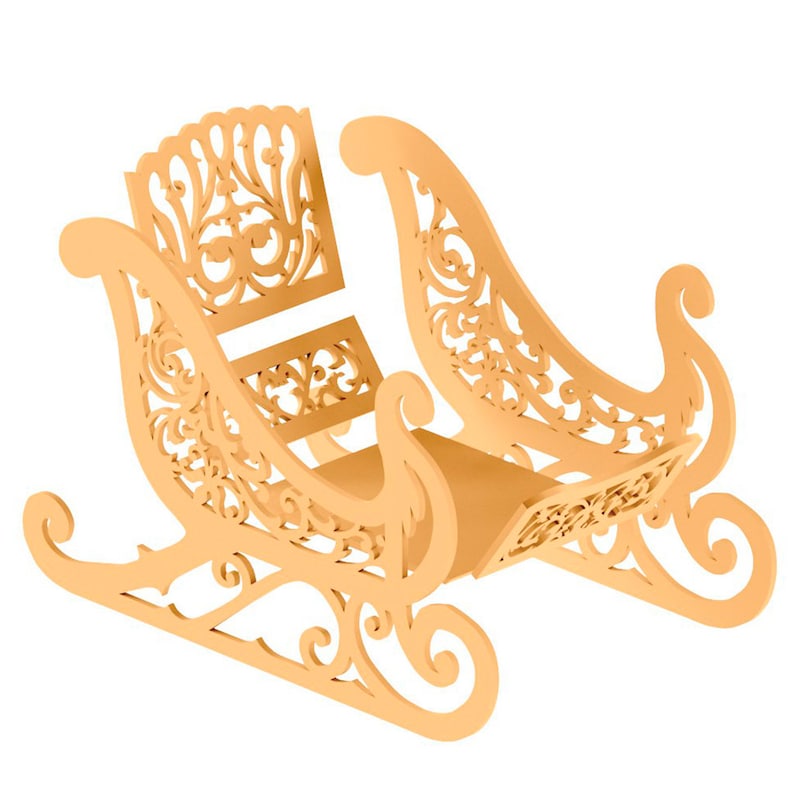 Download Santa's Christmas Sleigh svg Xmas dec DXF laser cut | Etsy