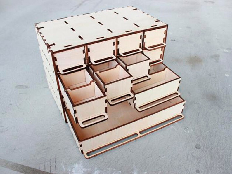 Wooden box dxf plywood box Project for CNC decoration Etsy