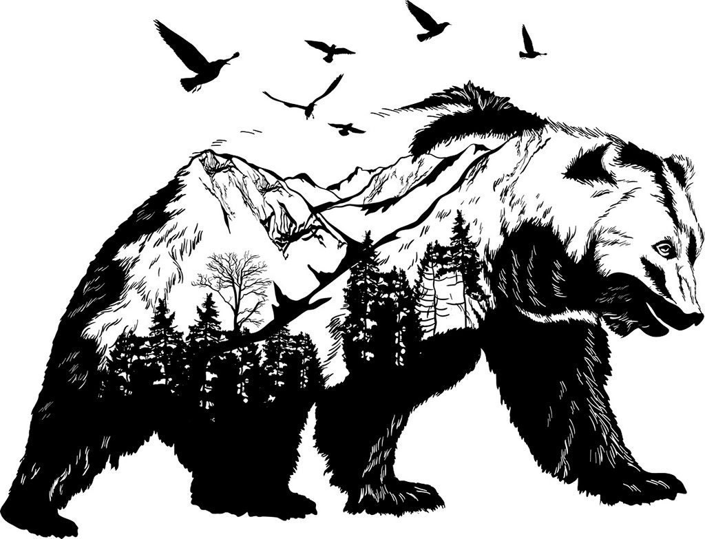 Free Free Mountain Bear Svg 145 SVG PNG EPS DXF File