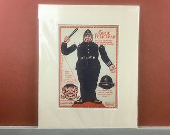 Vintage Comic Policeman Print Cut Out Toy Circa 1920’s