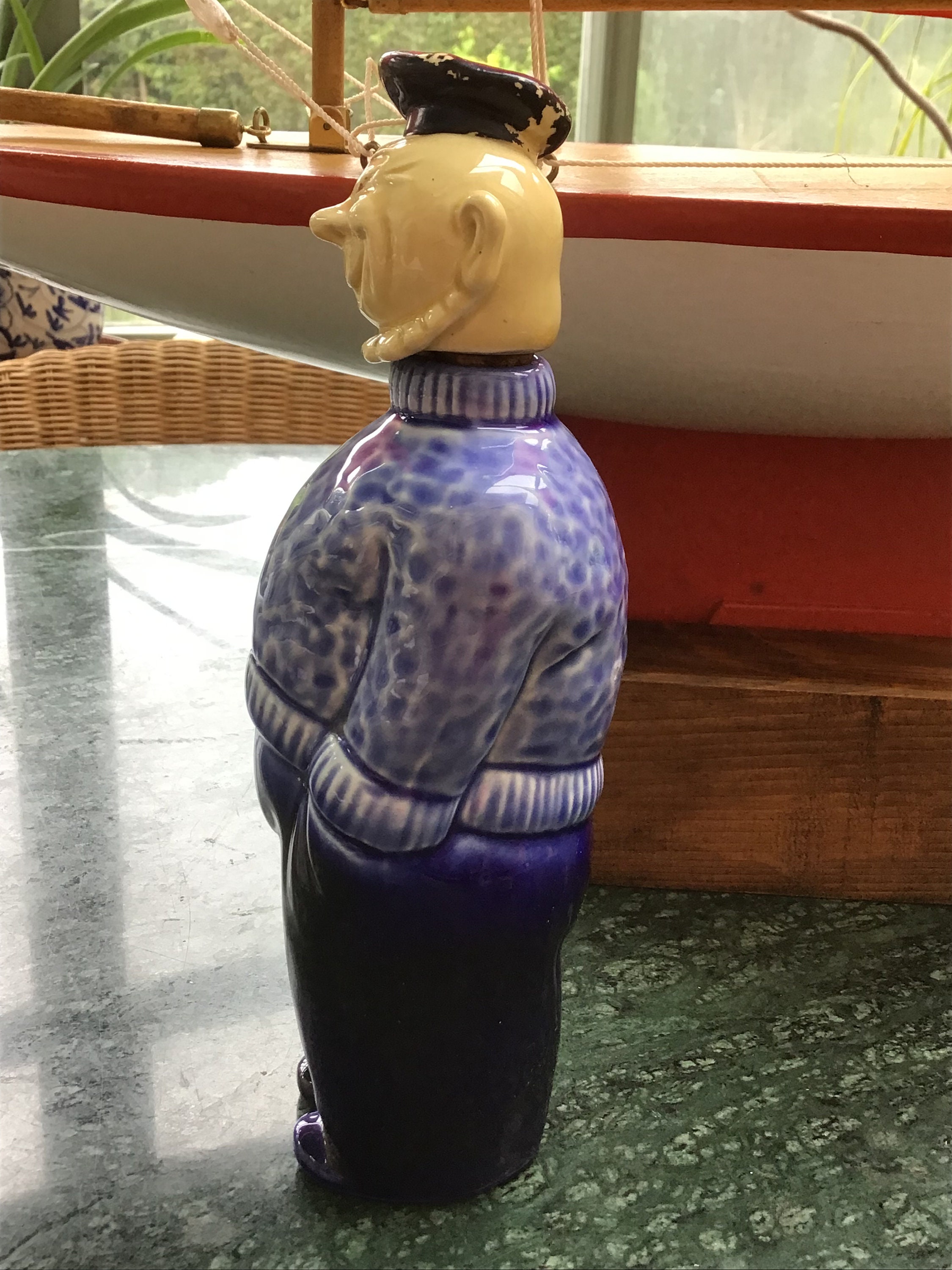 Vintage Sailor Novelty Rum or Alcohol Bottle Ceramic Possibly Etsy