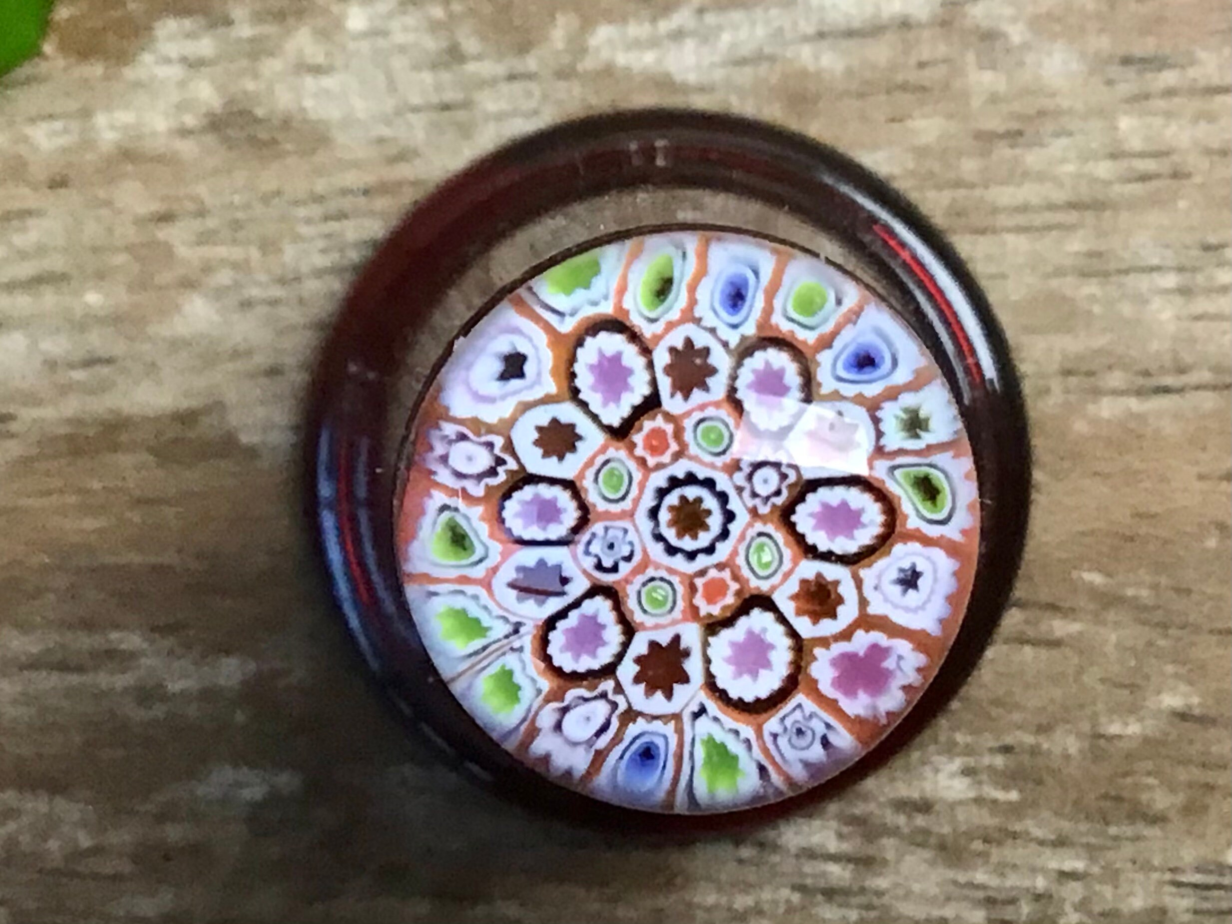 Caithness Glass or Murano Glass Thimble With an Intricate Millefiori