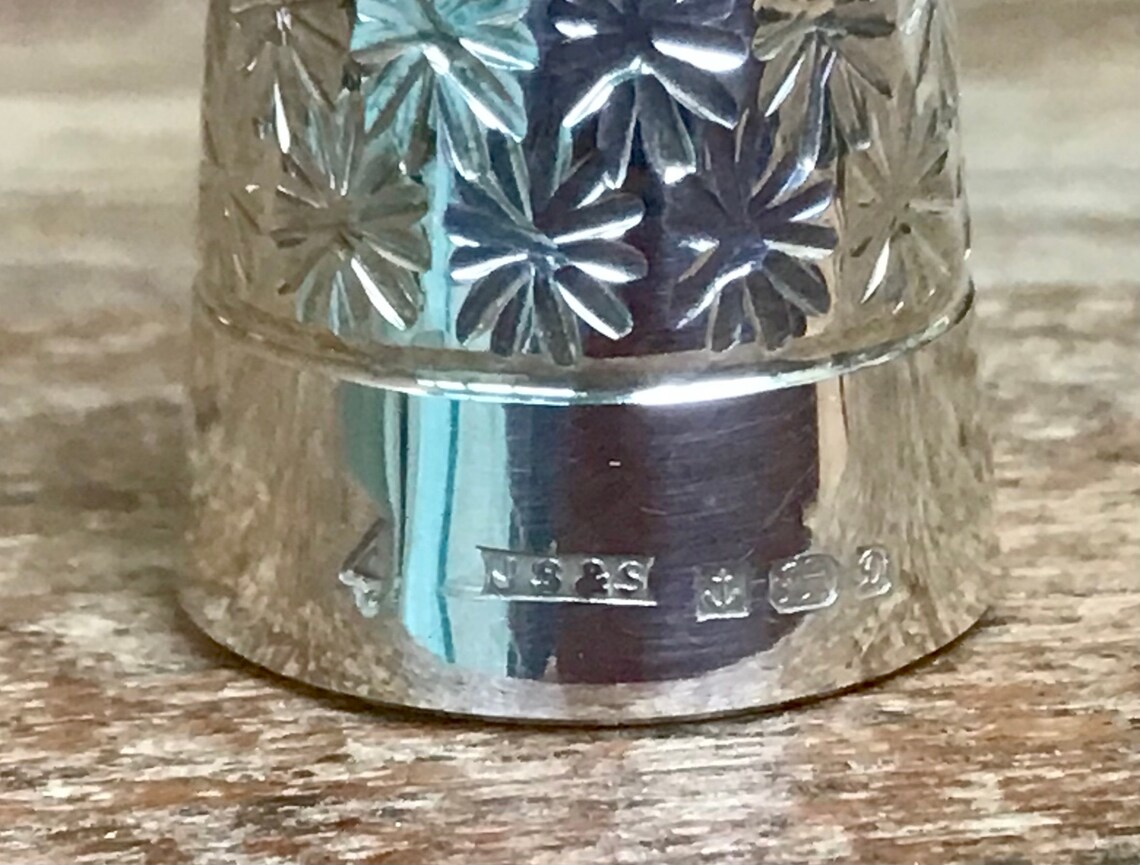 Silver Thimble Hallmarked in Birmingham 1978 James Swann and Etsy