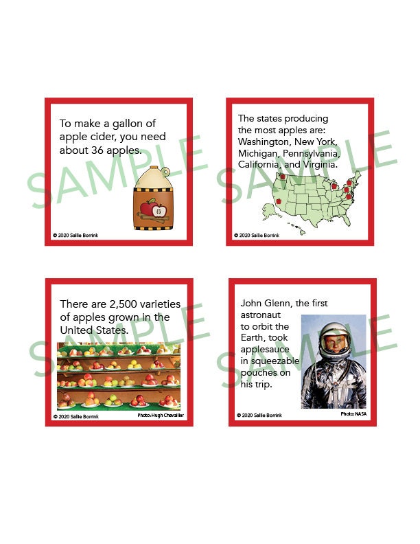 Apples Fun Facts Cards – Printable Activity - Etsy