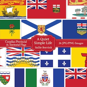 Canada Provincial and Territorial Flags Clip Art
