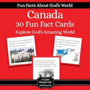 Cartes d'infos amusantes sur le Canada – Activité à imprimer