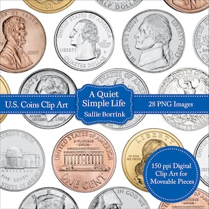 U.S. Coins Moveable Clip Art for Digital Resources