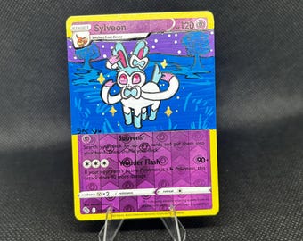 Handpainted shiny sylveon card