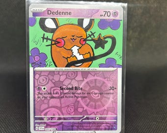 Handpainted dedenne card