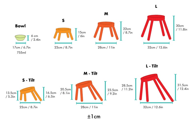 Raise dog bowl stand, HEIGHT/TILTED CUSTOMIZABLE, Minimalist design, The Big Bowl image 10