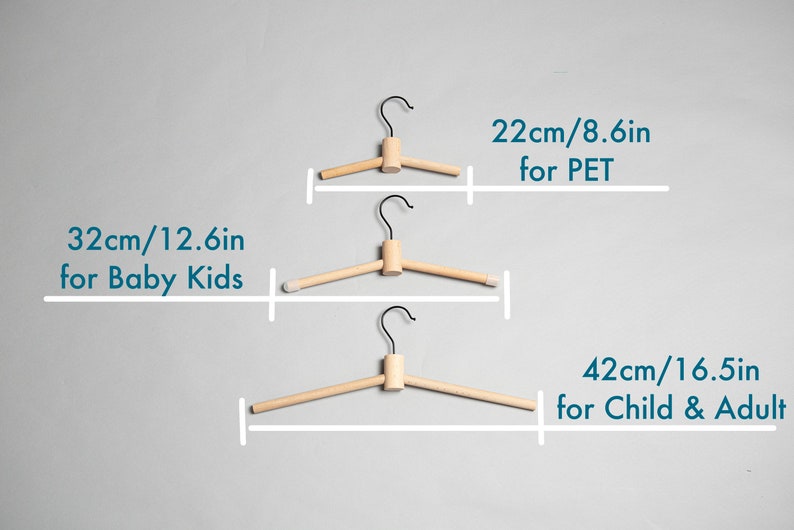 Little Egret Clothing hanger with three defaults for Baby, Kid and Adult image 7