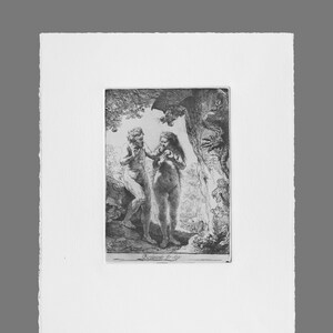 Rembrandt Etchings: Adam and Eva