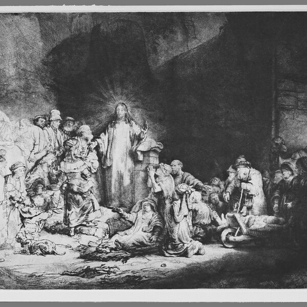 Rembrandt Etchings: Christ preaching (“The hundred-guilder print”)