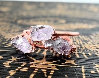 Raw Amethyst Ring | Natural Amethyst Ring | Raw Gemstone Ring | Gift for Her | February Birthstone