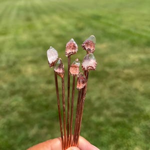 Dainty Raw Quartz Crystal Hair Stick | Ready to Ship | Boho Wedding | Boho Crystal Hair Accessory | Gift for Her