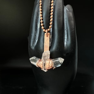 Viking Mjolnir Necklace | Raw Crystal Necklace  | Ready to Ship | Viking Jewelry | April Birthstone | Crystal Mjolnir
