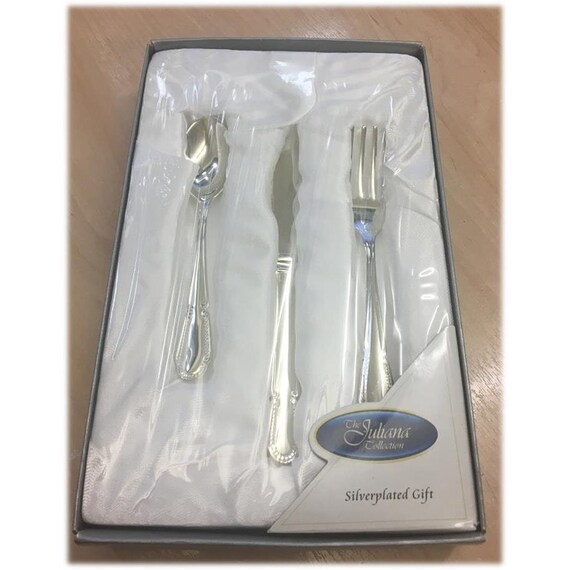 Buy Personalised Silver Plated 3 Piece Childrens Cutlery Set