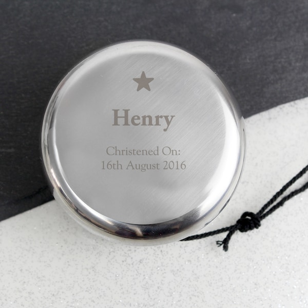 Personalised Stainless Steel Star YOYO - Birthday, Christmas, Wedding Gift