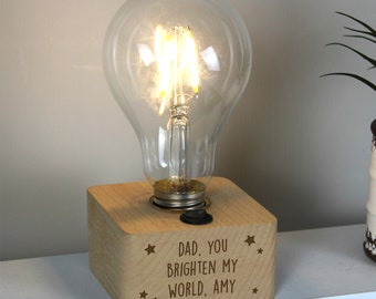 Personalised Stars LED Bulb Table Lamp - Perfect for Lounge or Bedroom