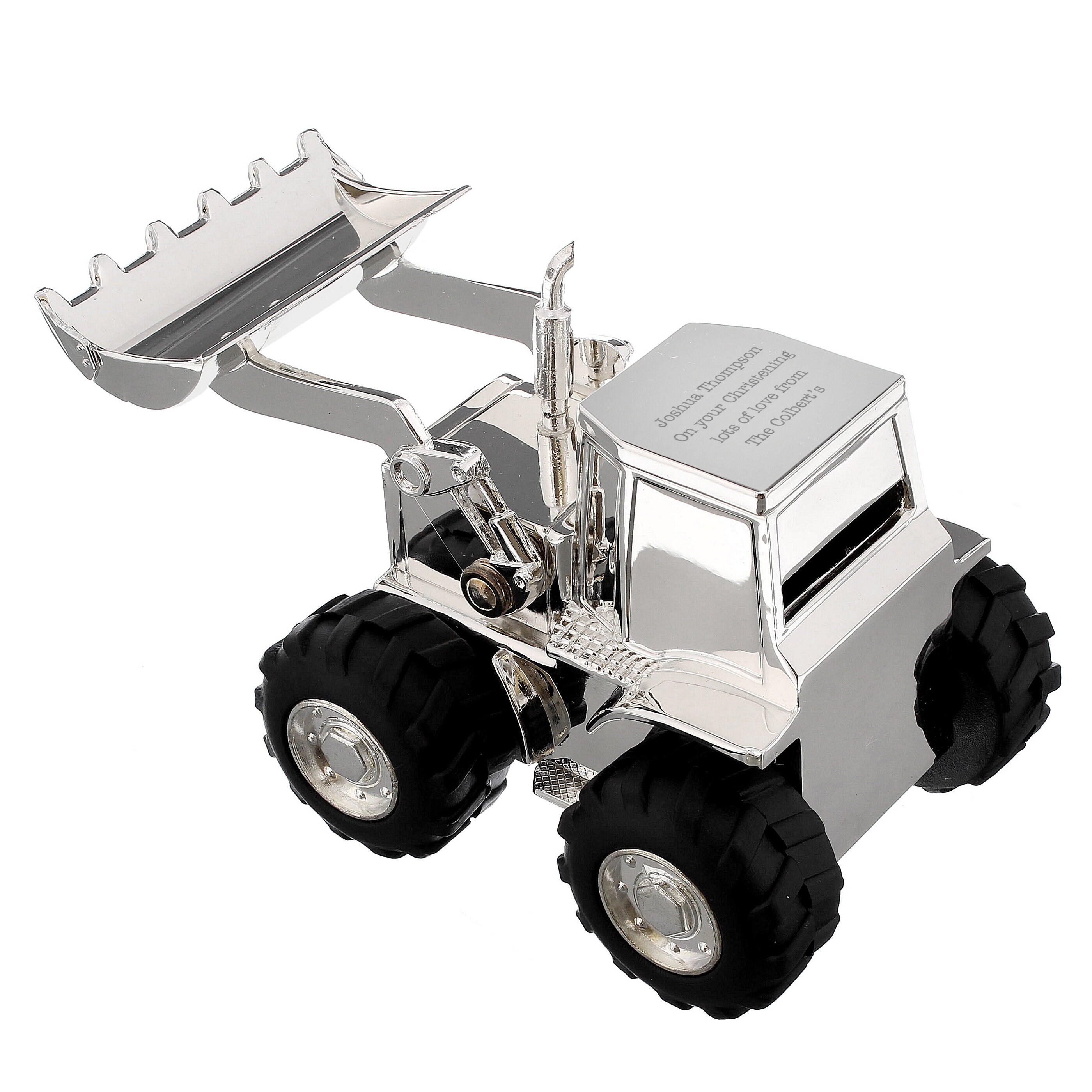 Personalised Engraved Silver Plated Digger Money Box Etsy UK