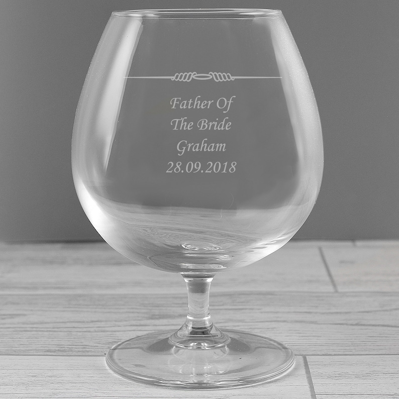 Personalised Engraved Brandy Glass Gift for Him Birthday Etsy UK