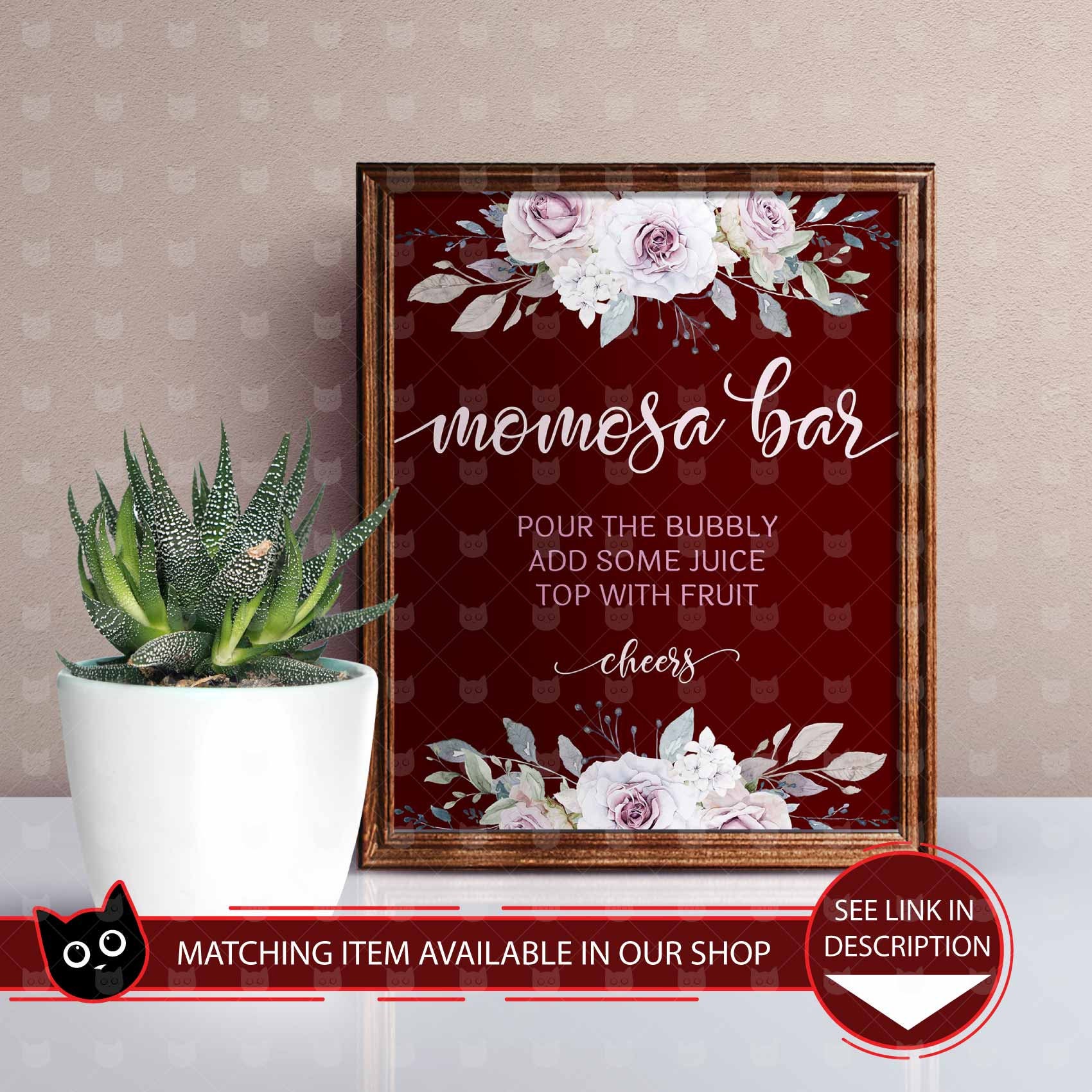 Momosa bar Sign Printable Momosa bar Sign Mom osa bar | Etsy