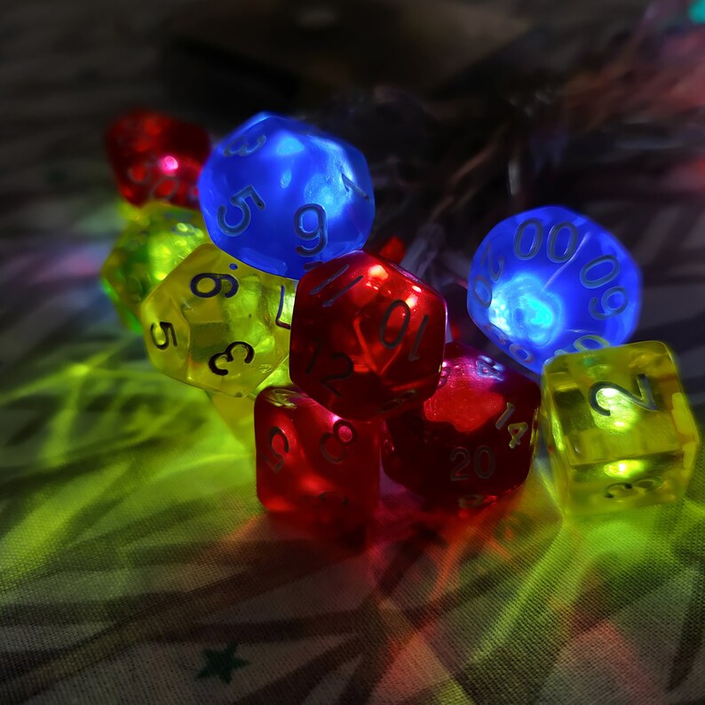 DnD Dice String Lights 28 LED Etsy