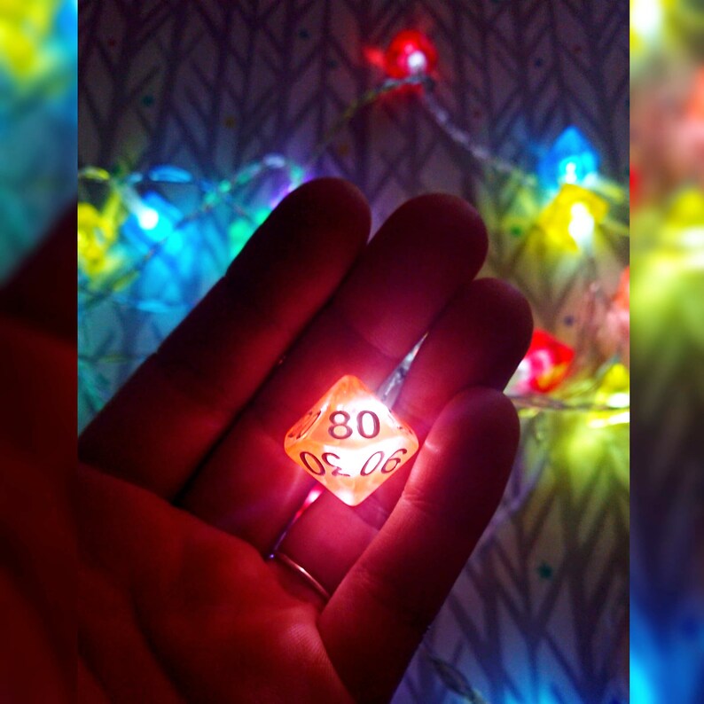 DnD Dice String Lights 28 LED Etsy